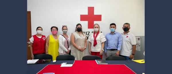 Diálogo con representantes de la Cruz Roja en Yucatán donde se expusieron los servicios a los colombianos