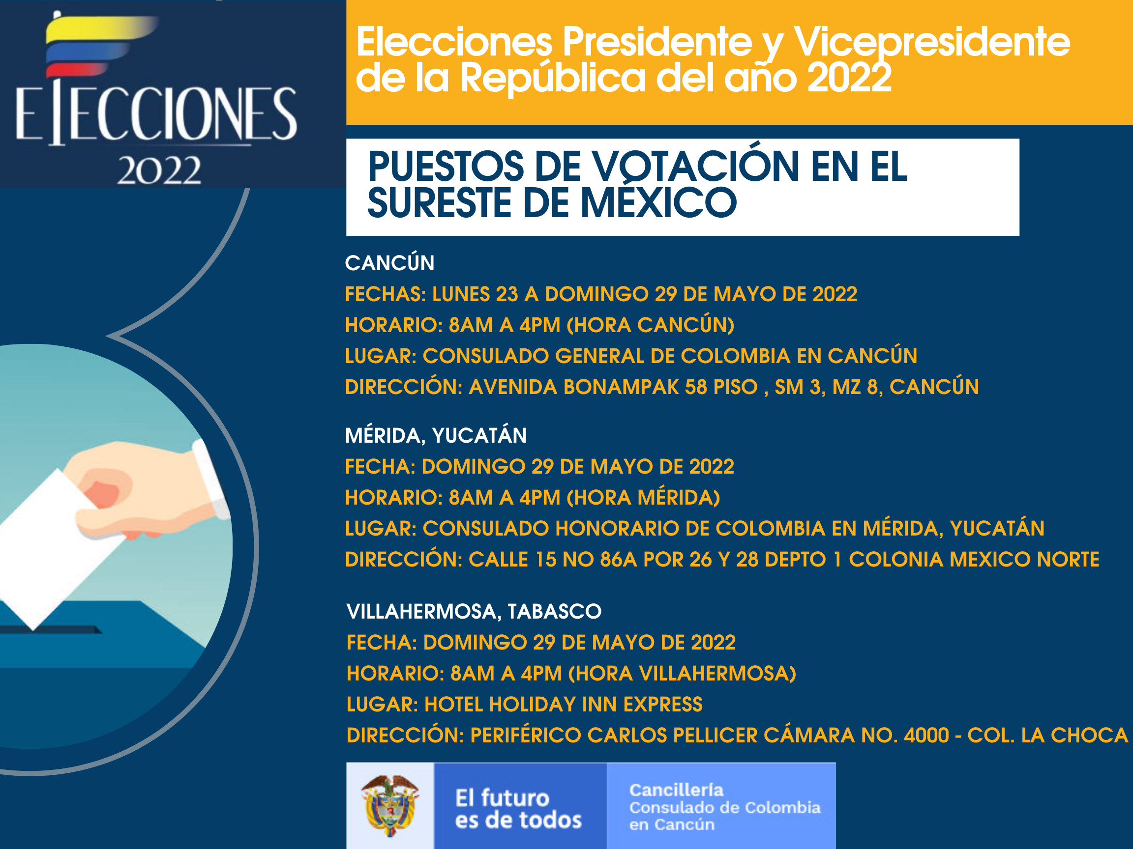 Lugares de votación 