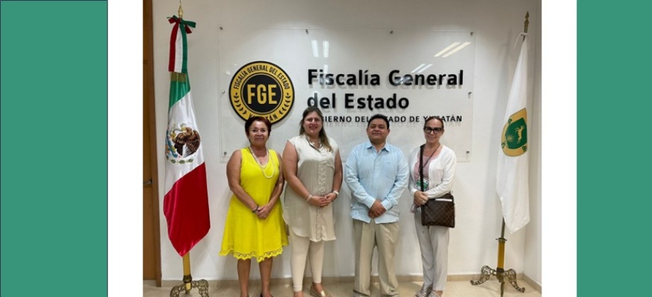 Cónsul de Colombia en Cancún. María Fernanda Grueso Lugo, se reunió con Fiscal General del estado de Yucatán