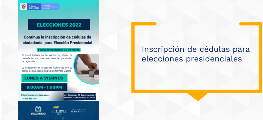 Inscripción de cédulas para elecciones presidenciales 