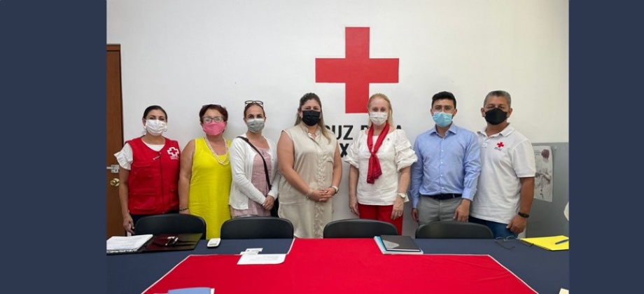 Diálogo con representantes de la Cruz Roja en Yucatán donde se expusieron los servicios a los colombianos