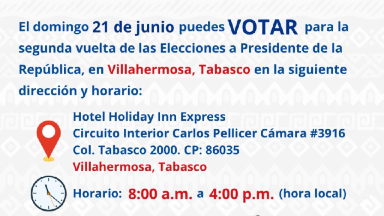 Ciudadanos colombianos en Villahermosa ya pueden consultar su puesto y mesa de votación