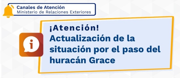 Actualización por el paso del huracán Grace