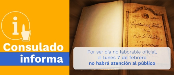 Consulado de Colombia en México no tendrá atención al público el lunes 7 de febrero de 2022